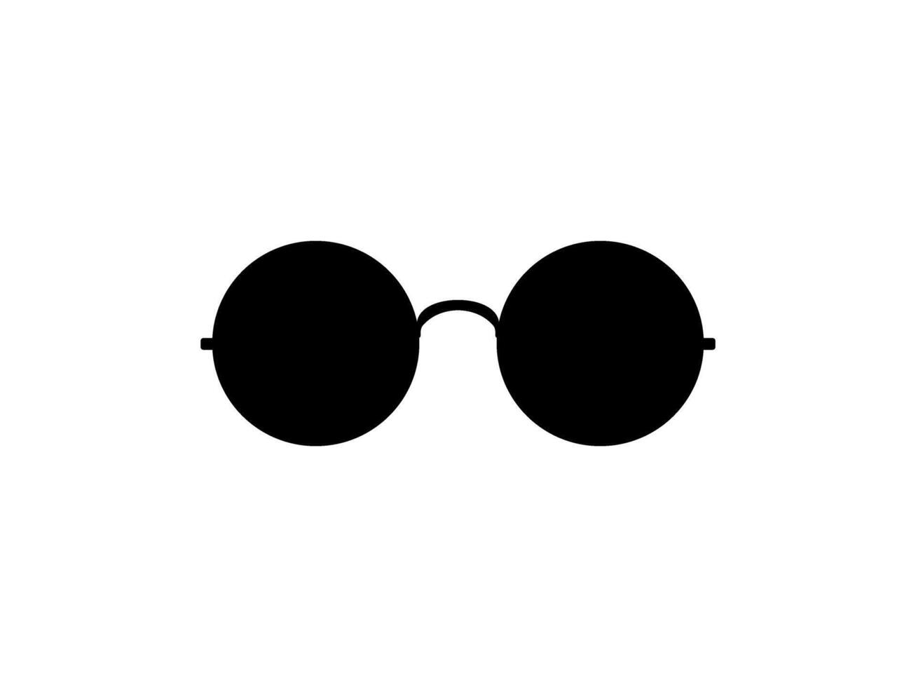 Sun Eye Glasses Silhouette, Front View, Flat Style, can use for Pictogram, Logo Gram, Apps, Art Illustration, Template for Avatar Profile Image, Website, etc. vector