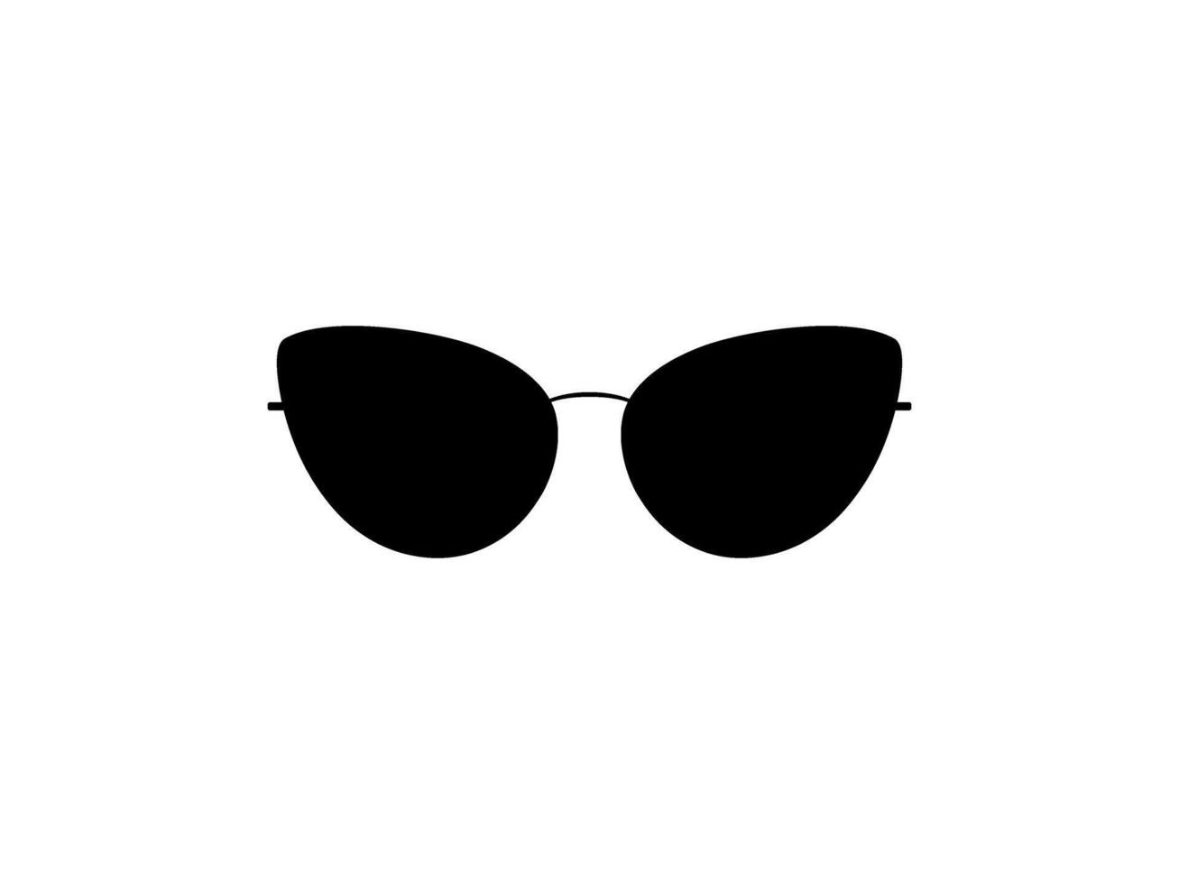 Sun Eye Glasses Silhouette, can use for Pictogram, Logo Gram, Apps, Art Illustration, Template for Avatar Profile Image, Website, etc. Flat Style, Editable vector