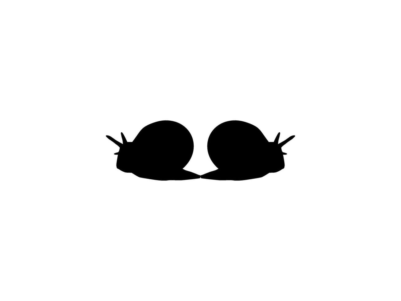 Snails Silhouette, are also called Escargot, Pair Animal Series, can use for Logo, Art Illustration, Apps, Website, etc. Flat Style vector