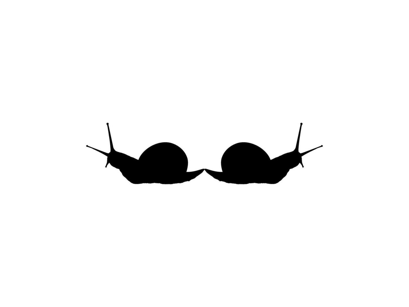 Silhouette of the Snails are also called Escargot, Flat Style, Pair Animal Series, can use for Logo, Art Illustration, Apps, Website, etc. Editable vector