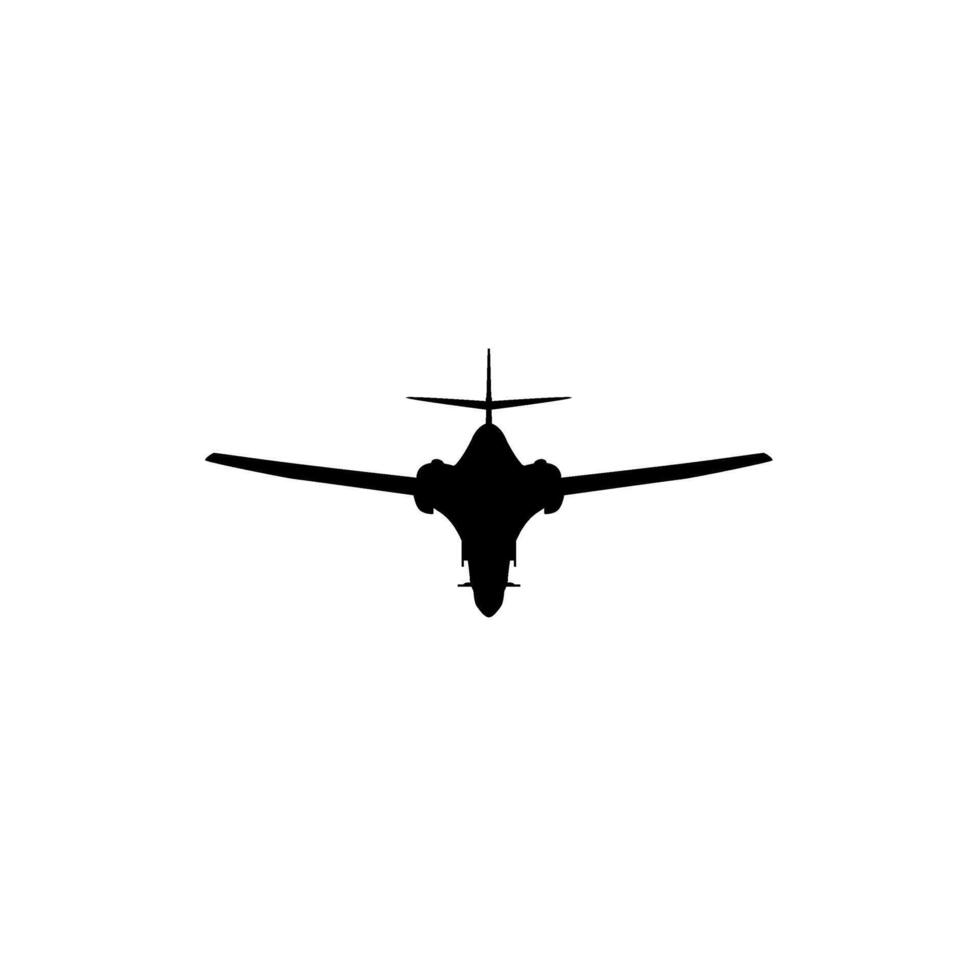Silhouette of the Jet Fighter, Fighter aircraft are military aircraft designed primarily for air-to-air combat. Editable and Flat vector