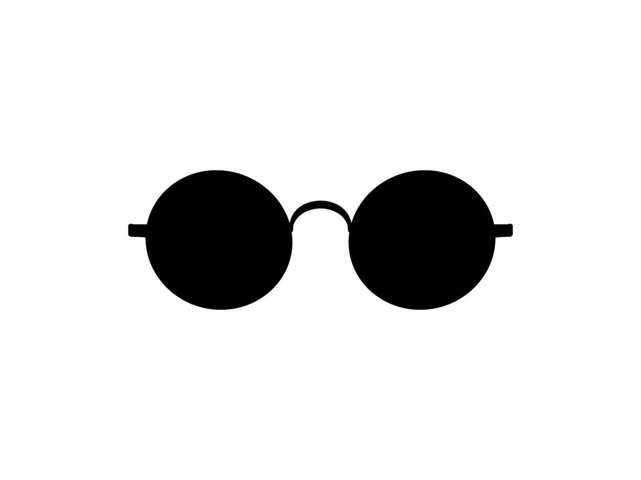 Sun Eye Glasses Silhouette, can use for Pictogram, Logo Gram, Apps, Art Illustration, Template for Avatar Profile Image, Website, etc. Flat Style, BW vector