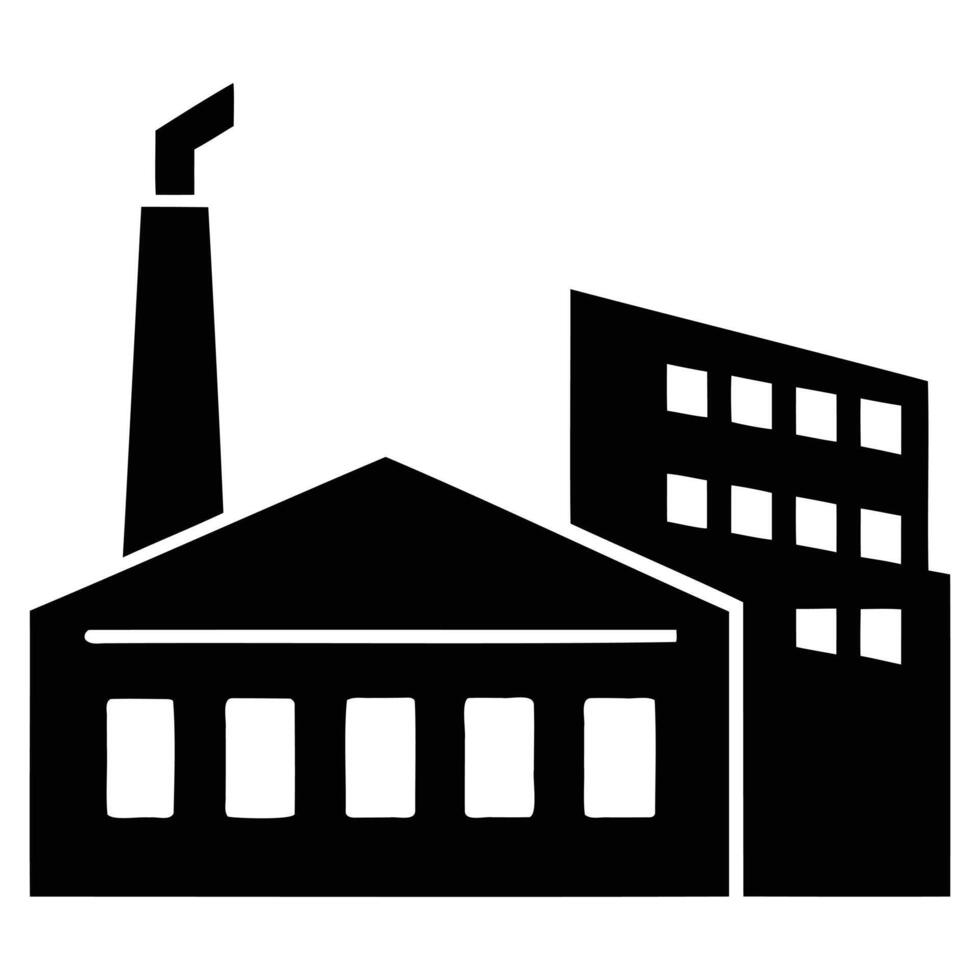 Factory Silhouette Illustration vector