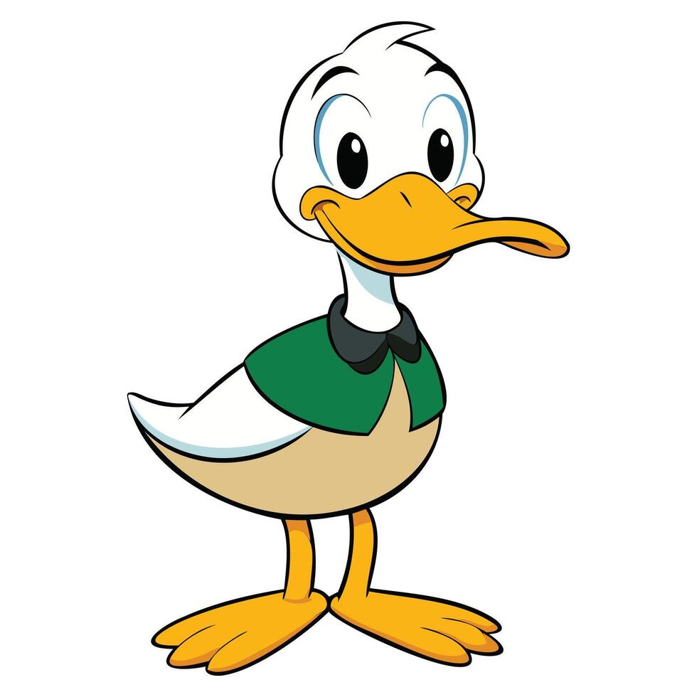 Happy Duck Character Design vector