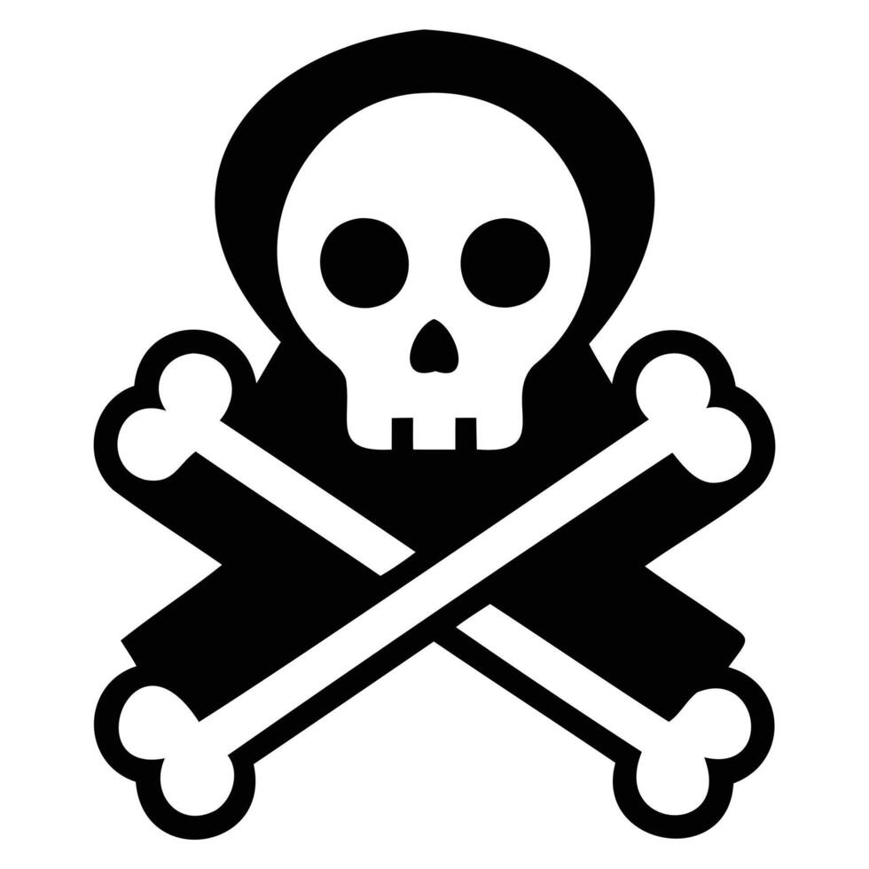 Hazardous Skull Symbol Design vector