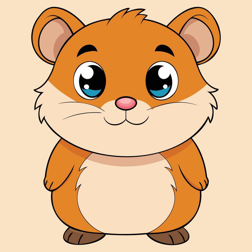 Adorable Pet Hamster Clipart vector