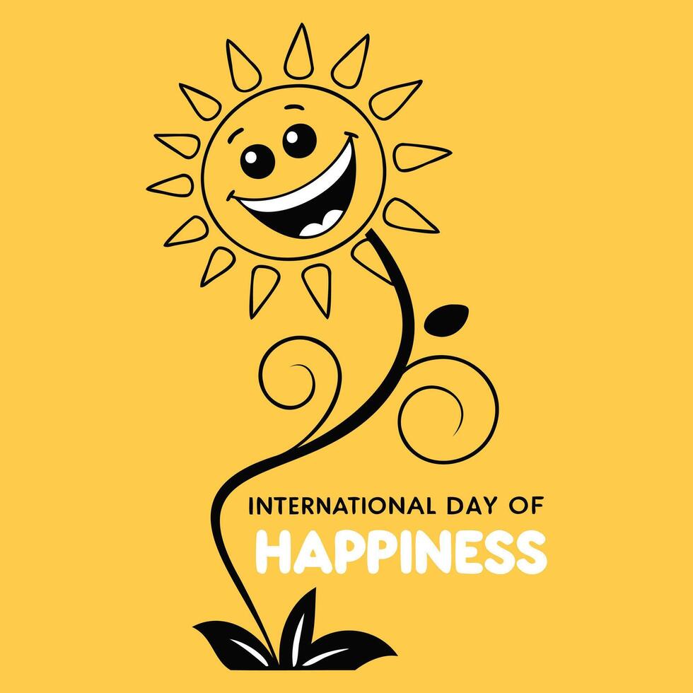 Celebrate International Day of Happiness Poster vector