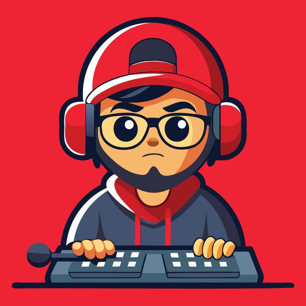 Gamer Boy Illustration vector