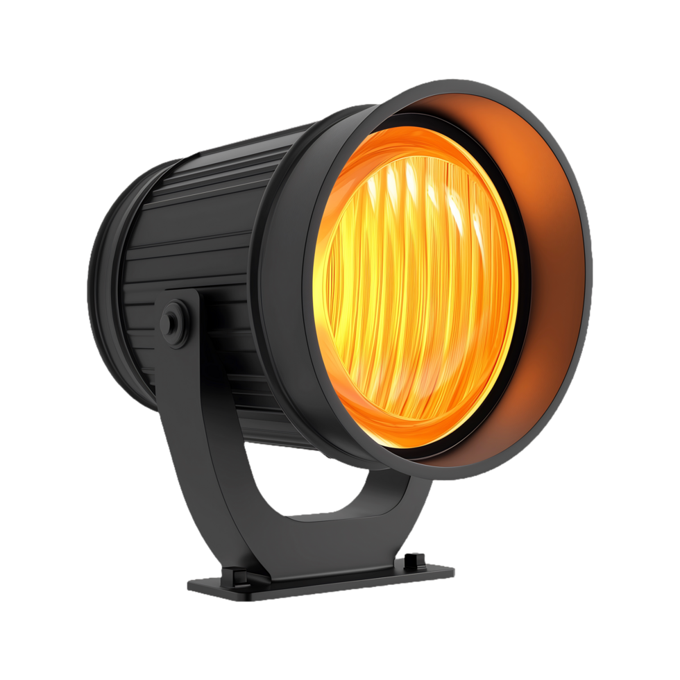 an orange spotlight on a white background png