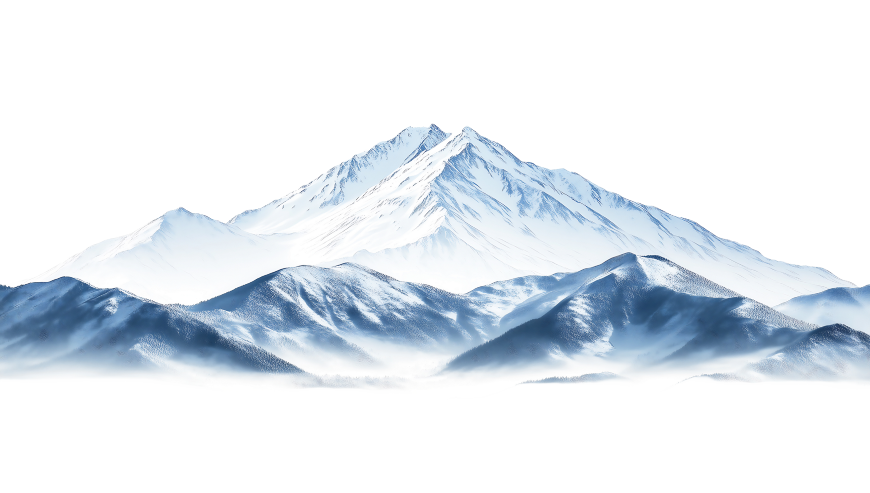 Snow-Capped Peaks Majestic Winter Mountain Views png