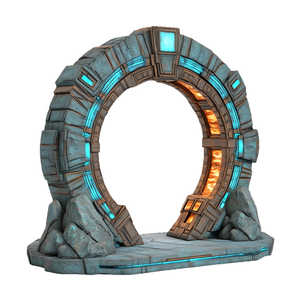 Futuristic Sci-Fi Portal Gateway to Another Dimension png