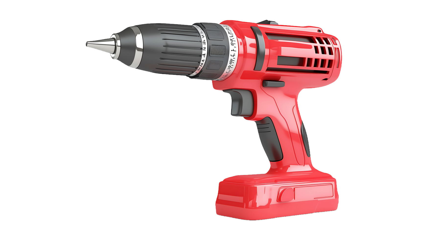 Red Cordless Power Drill with Adjustable Speed, Ideal for DIY and Home Improvement Projects png