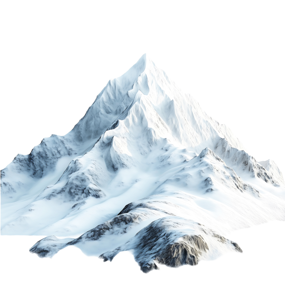 Snowy Mountain Peak A Serene Winter Landscape png