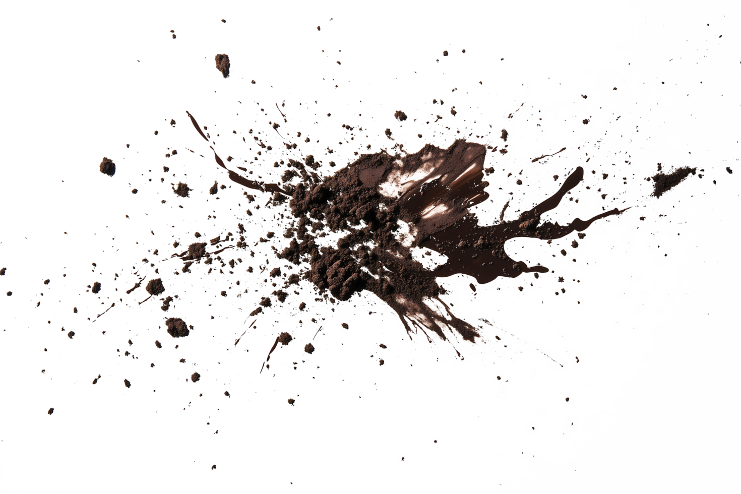 Dark Paint or Ink Splash on a White Background, Perfect for Dynamic, Artistic, and Bold Visual Concepts png