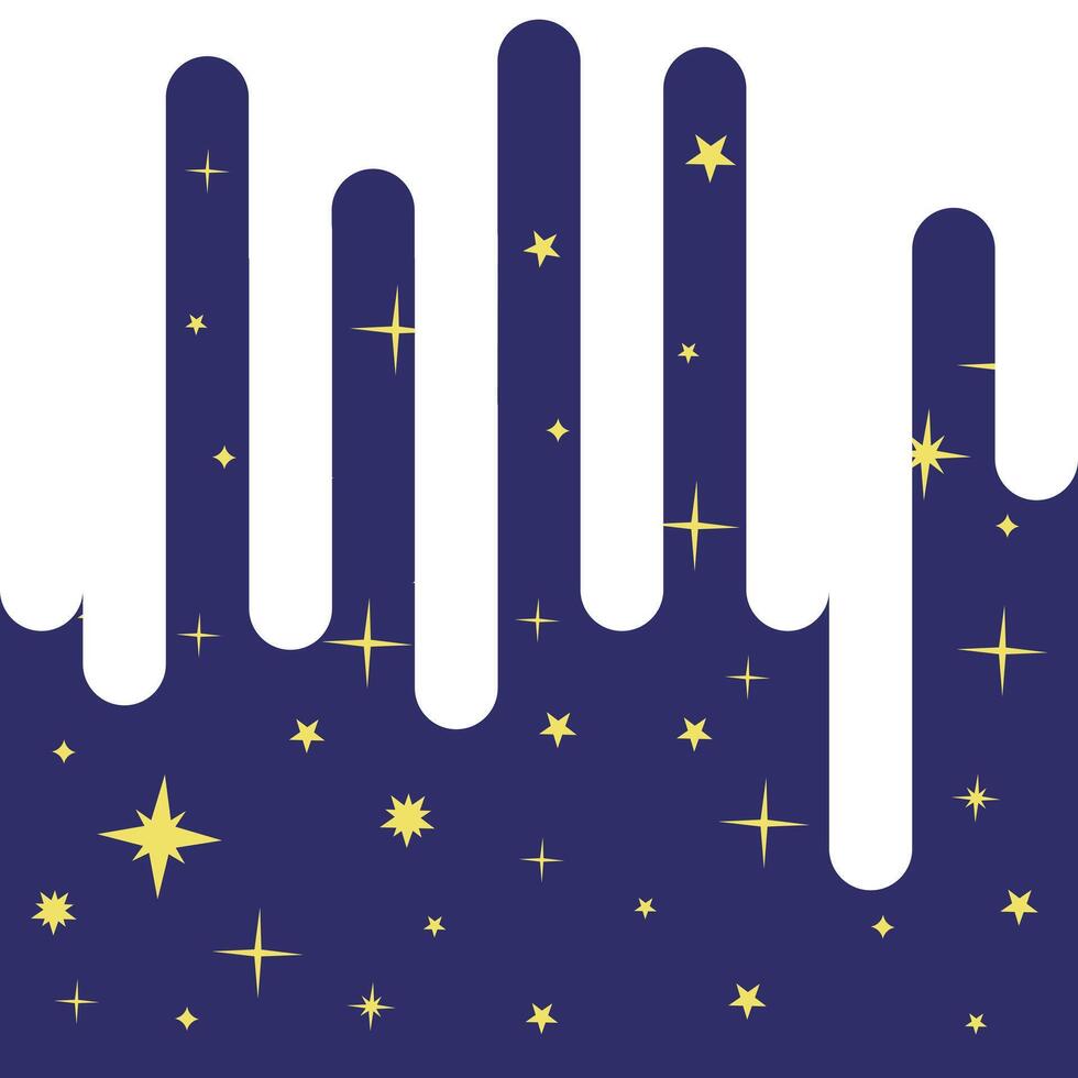 Milky substance drips and flows on the starry sky. Flowing paint on a starry background. vector