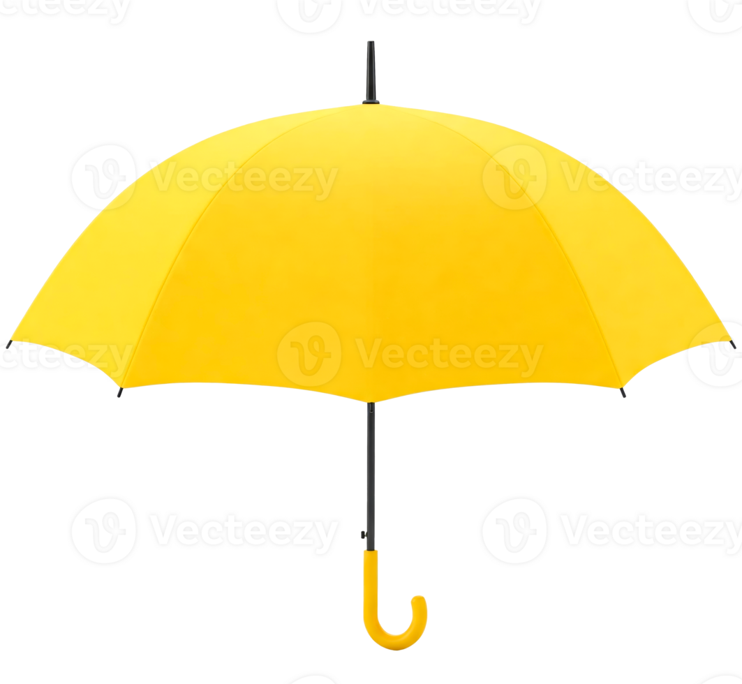 Open yellow umbrella cut out png