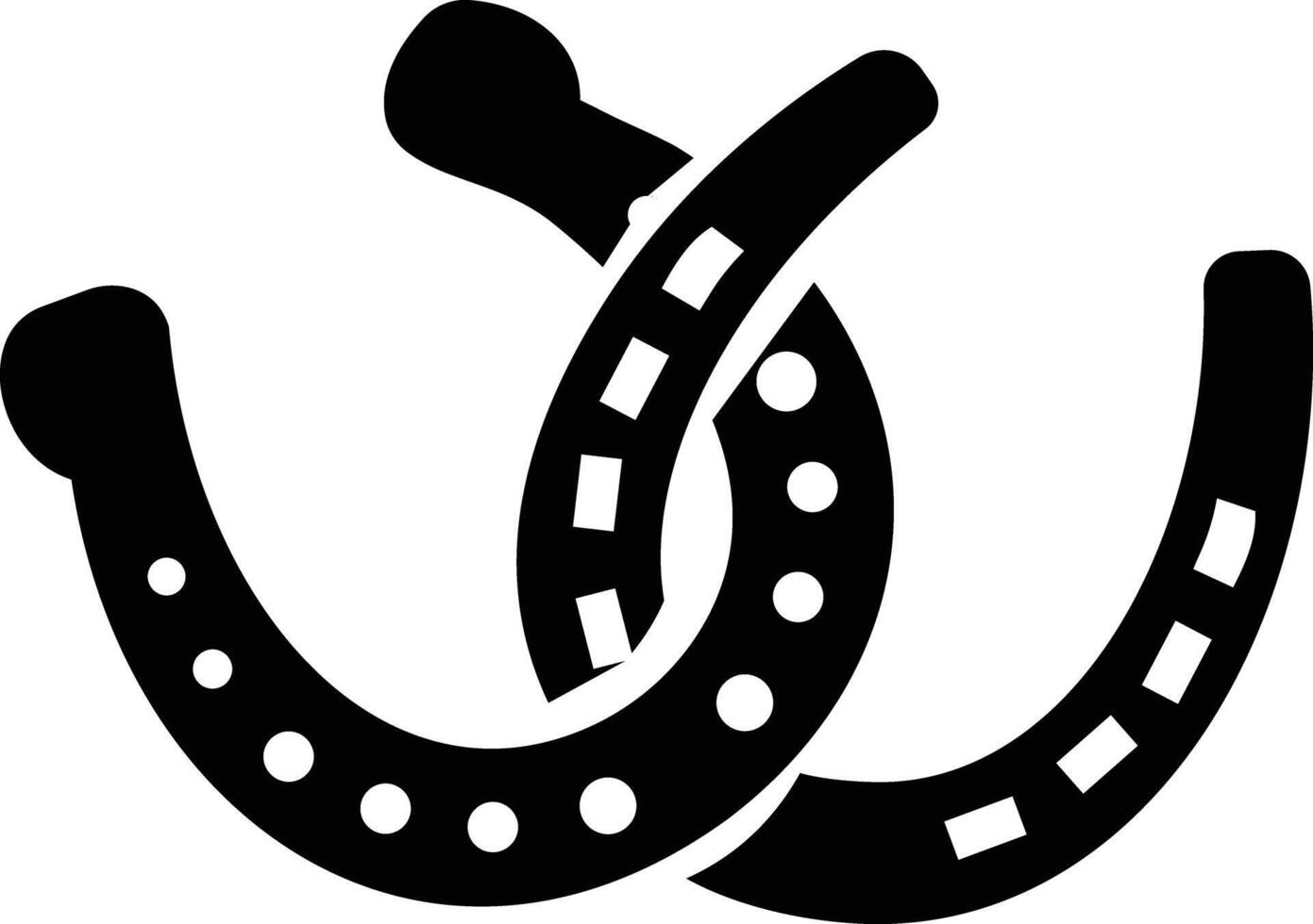 horseshoe icon. glyph line icon set, black design. graphics, editable stroke outline sign, vector