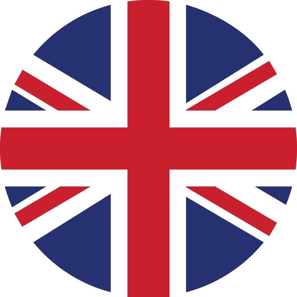 Round Britain flag. Flag of United Kingdom inside circle shape. design in trendy style vector