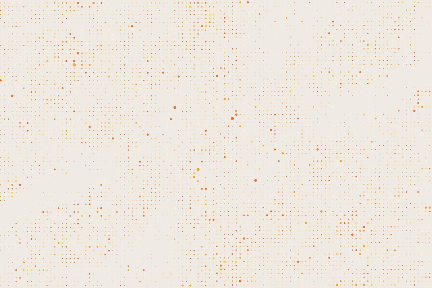 Elegant Gold Speckle Halftone Background on Beige Texture. Subtle dotted pattern with scattered golden colors. Retro design. Perfect for luxury packaging, invitations, wedding designs, web vector