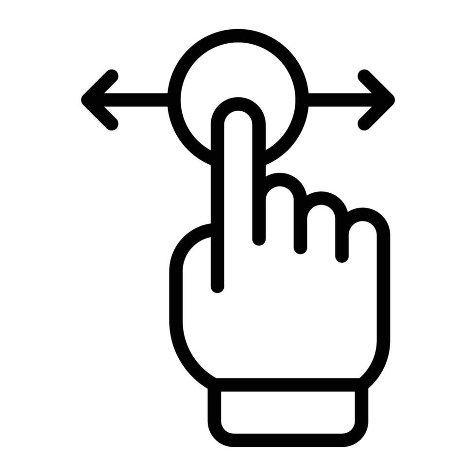 Swipe Line Icon Design vector