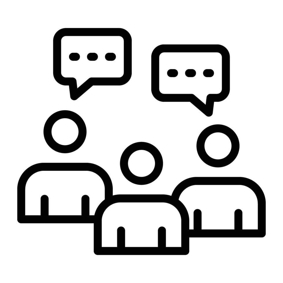 Forum Line Icon Design vector