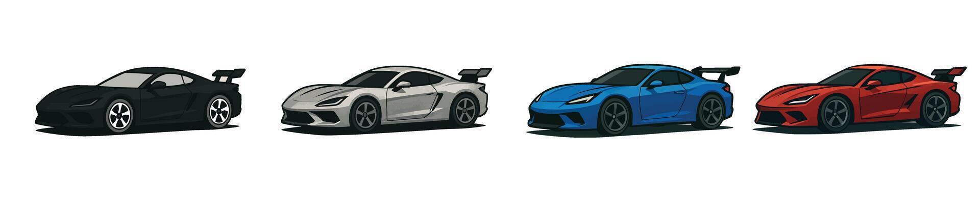 Four Variant Sport Car with Aerodynamic vector