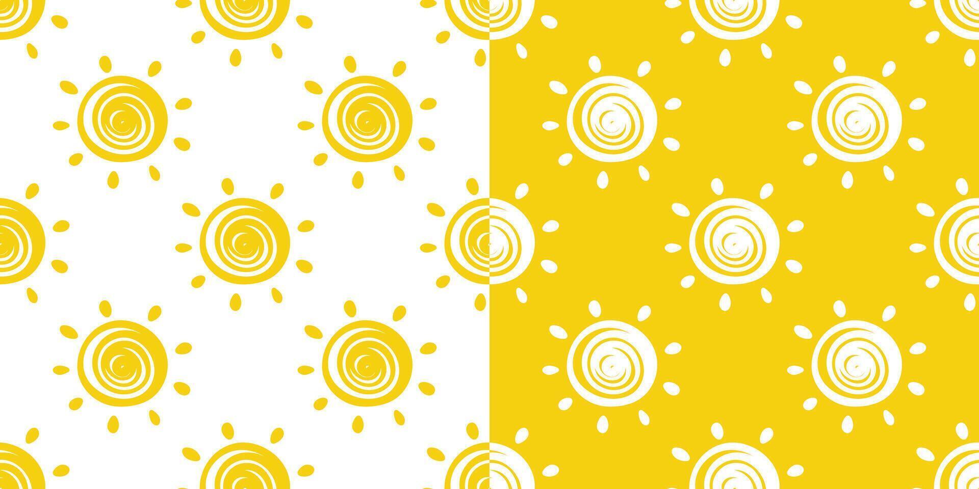 Bright summer sunny seamless pattern vector