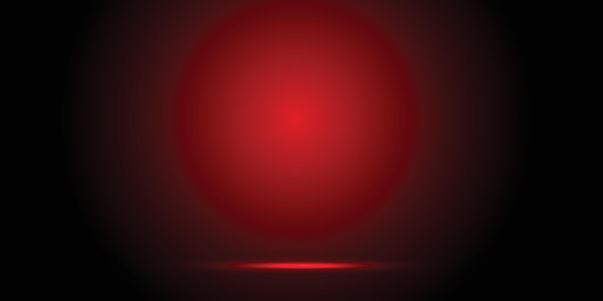 Abstract Red gradient background with dark edges for product display. vector