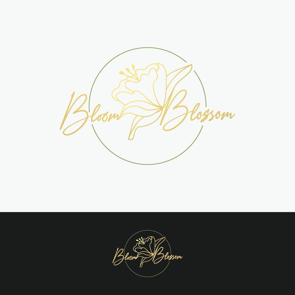 Bloom and Bloosom beatiful butterfy logo vector