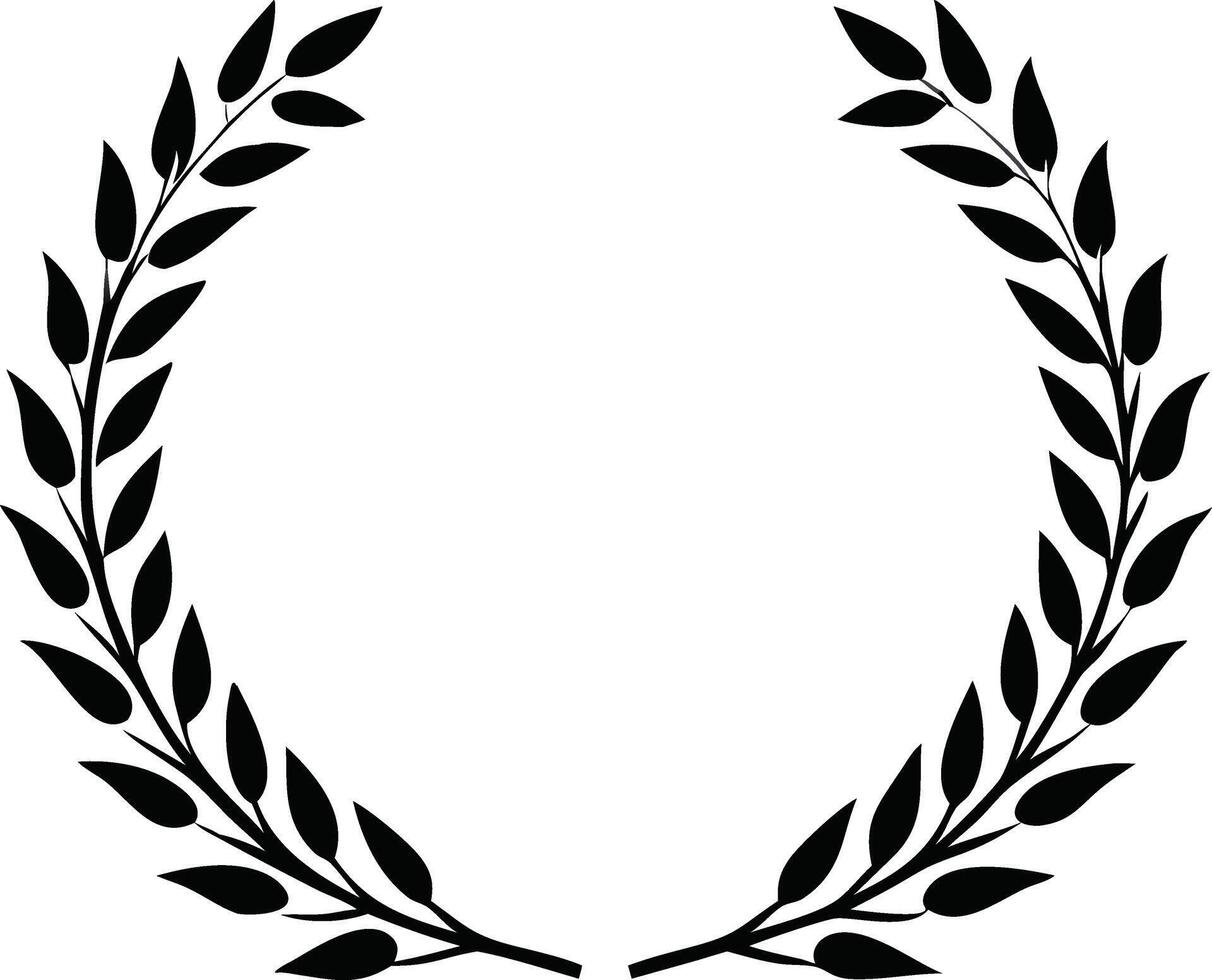 Elegant Laurel Wreath Design Symbol Of Victory Achievement And Success vector