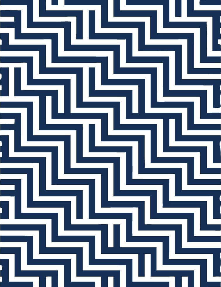 Abstract Navy And White Maze Pattern Seamless Decorative Design vector