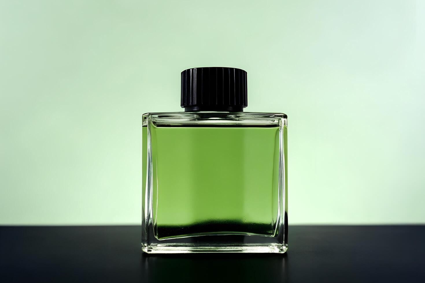 A bottle of perfume on a table photo