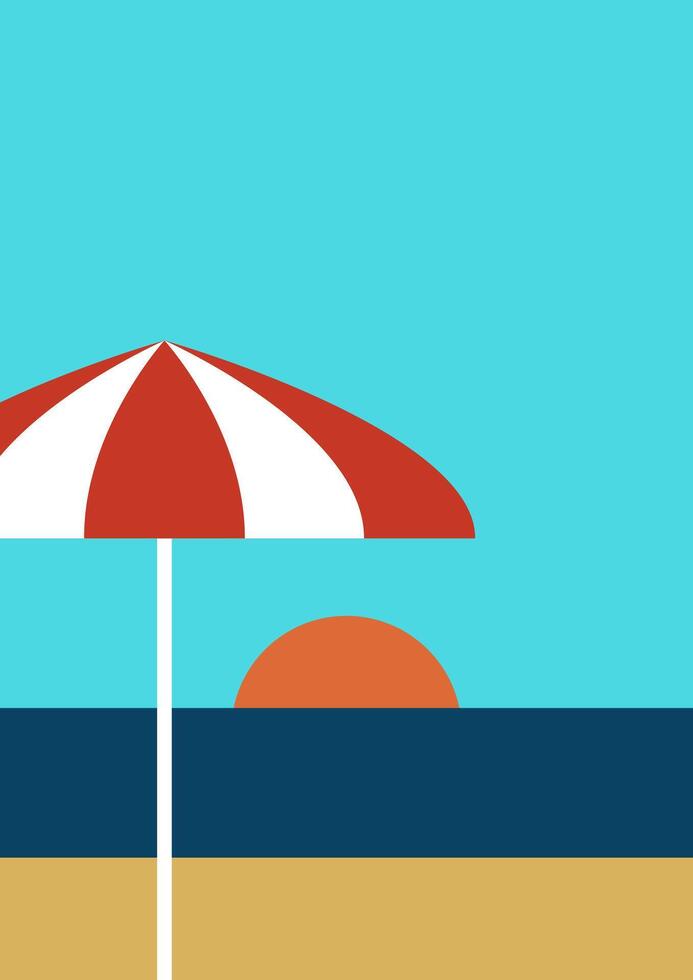 Beach vertical background vector