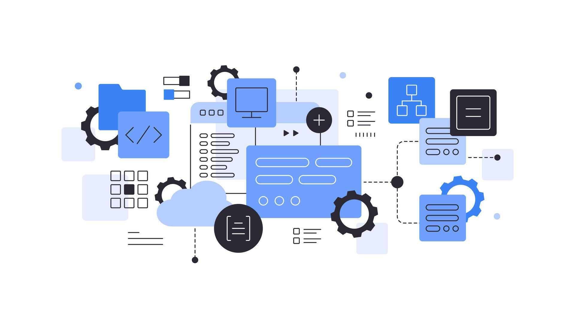 Development, programming and code 60123197 Vector Art at Vecteezy