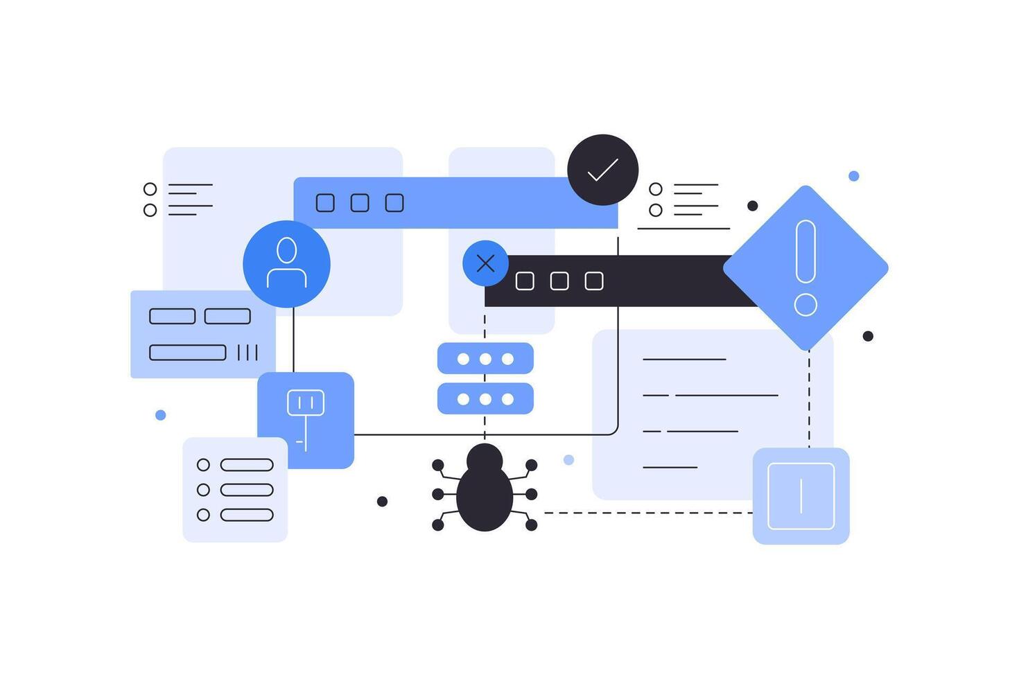 safety, password security, antivirus, privacy and cyber security concept vector