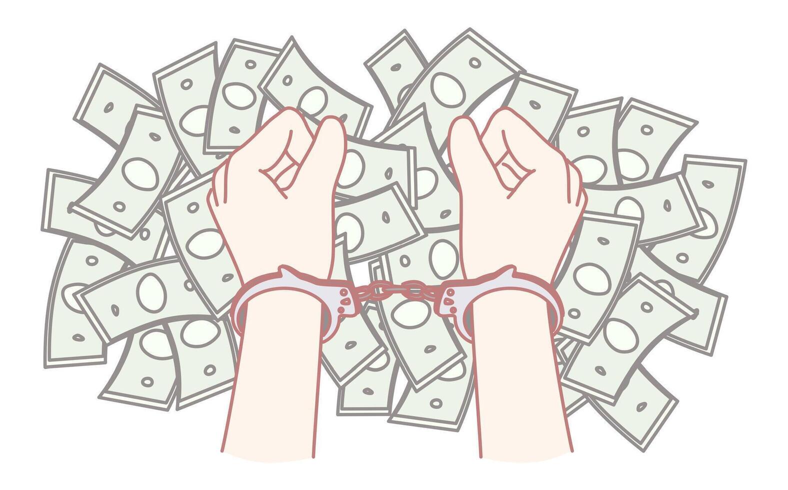 The Representation of Financial Limitations and Overwhelming Greed in Society Today vector