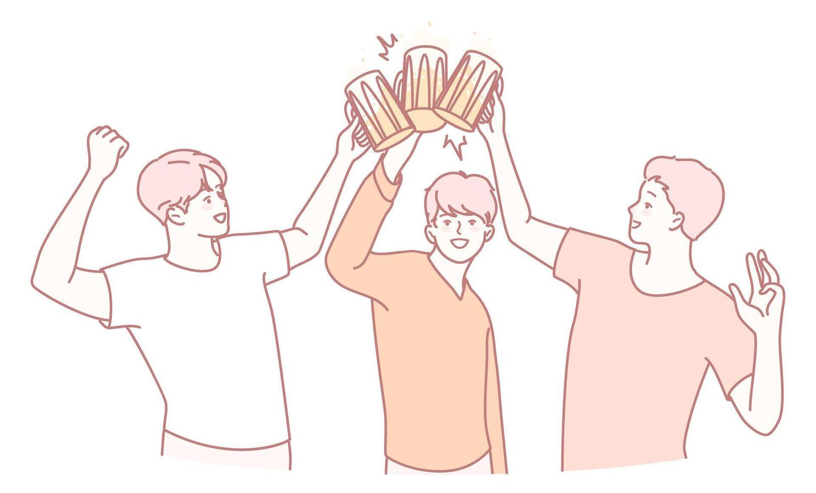 In the spirit of togetherness, we gather to celebrate friendship with joyful cheers and laughter vector