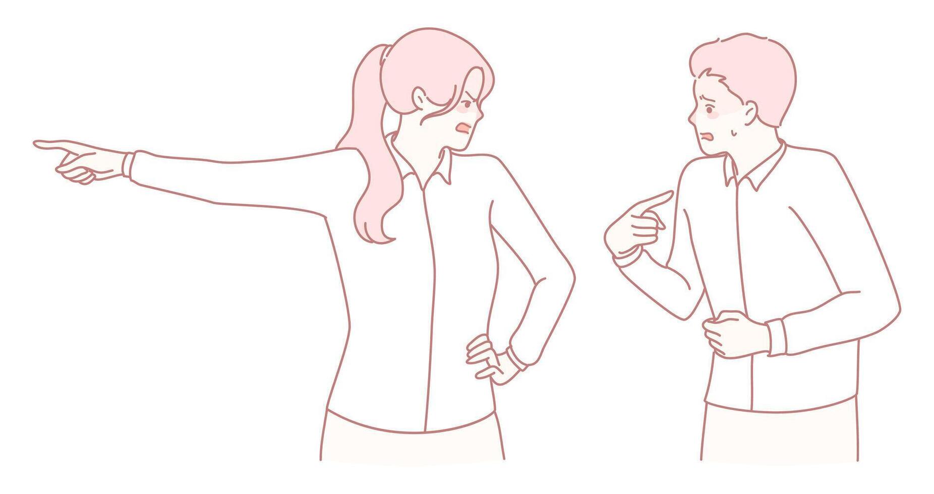 The Disagreement That Occurs Between Two Individuals, Illustrating the Complexities of Communication vector