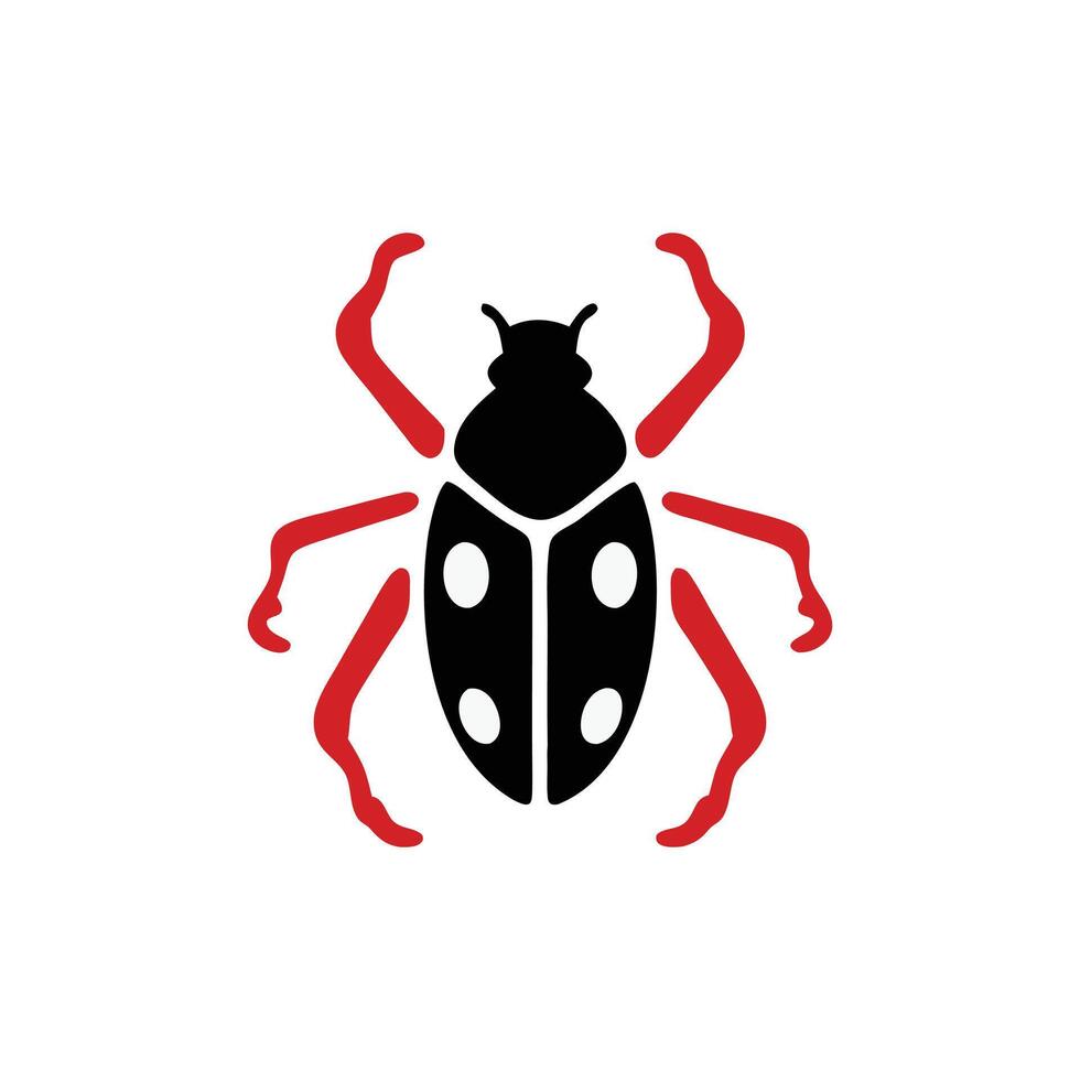 Stylized Ladybug Illustration for Nature, Insects, or Cute Designs vector