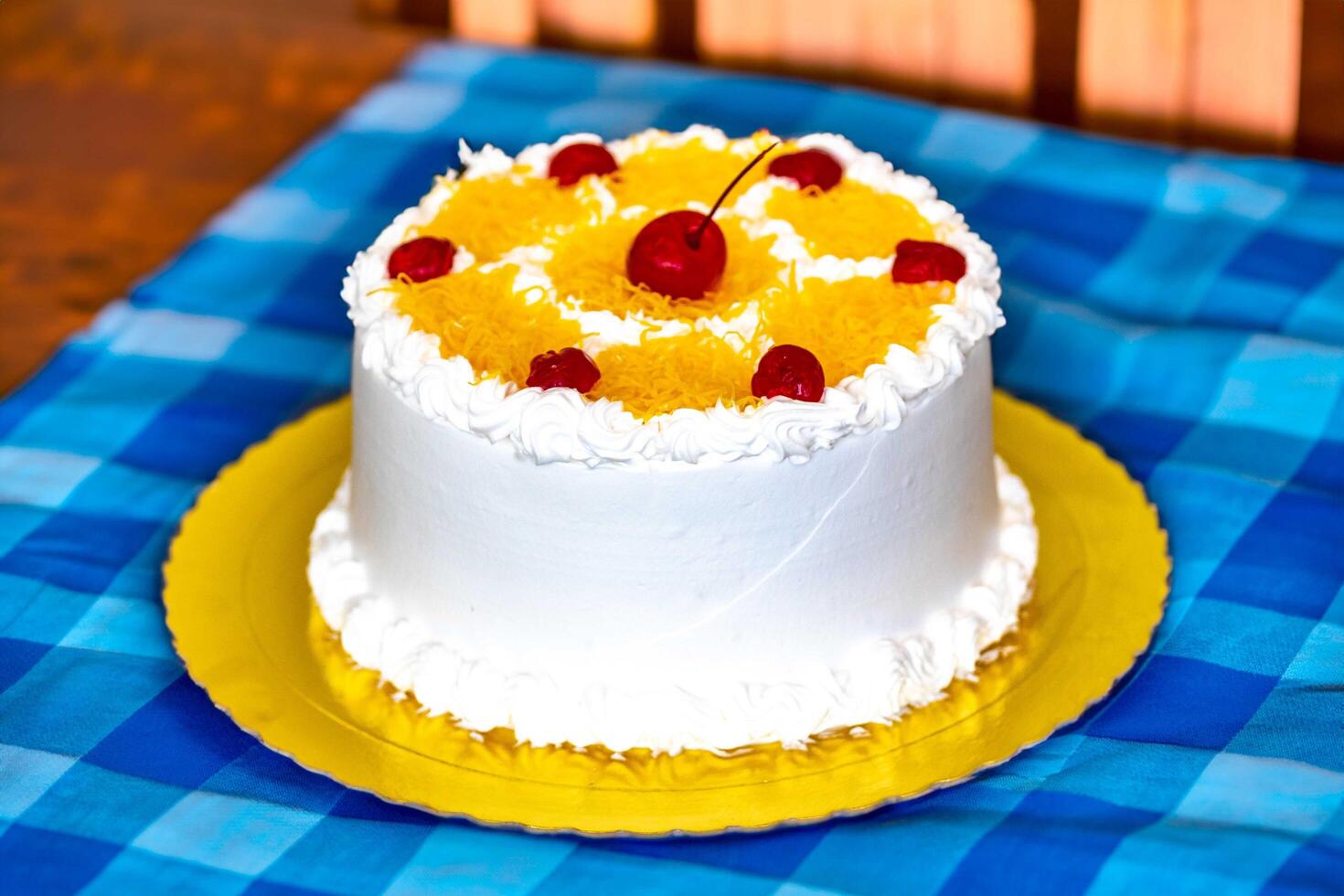 Classic Marta Rocha cake pie developed in honor of Miss Brazil made with egg thread, baba de moca, walnuts, zyz photo