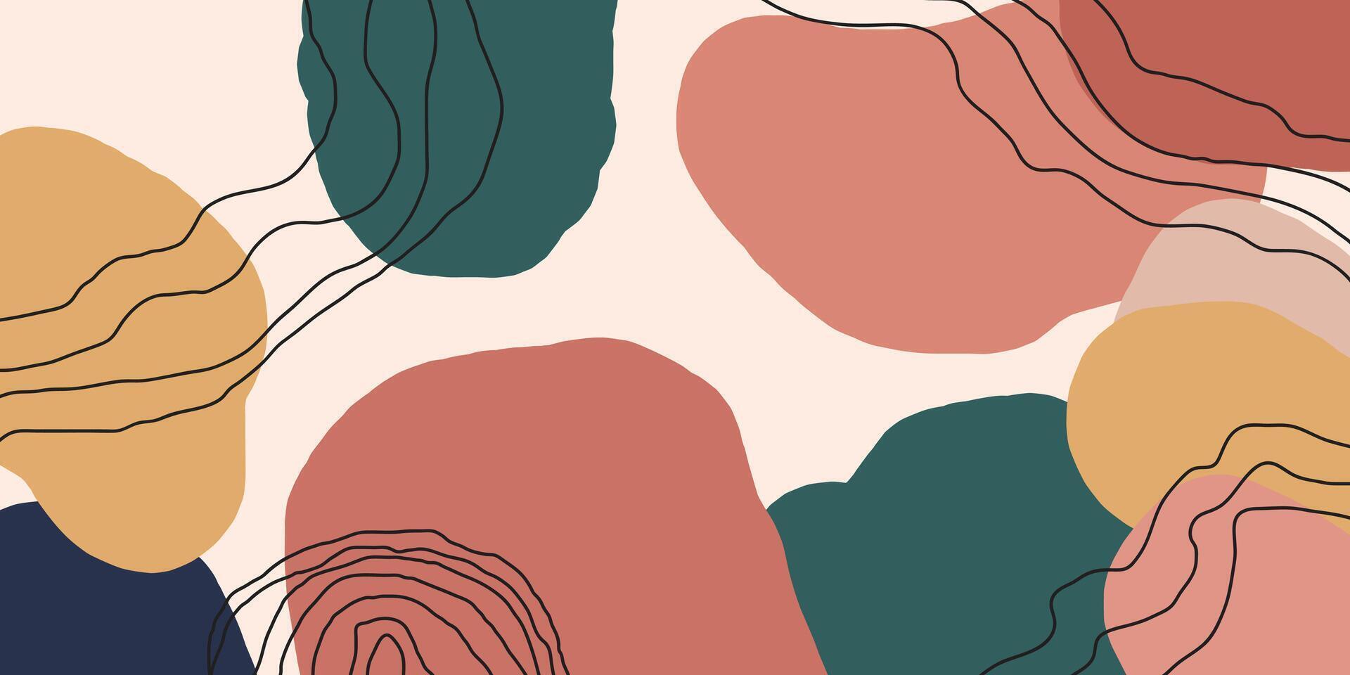 Abstract shapes cover template background vector