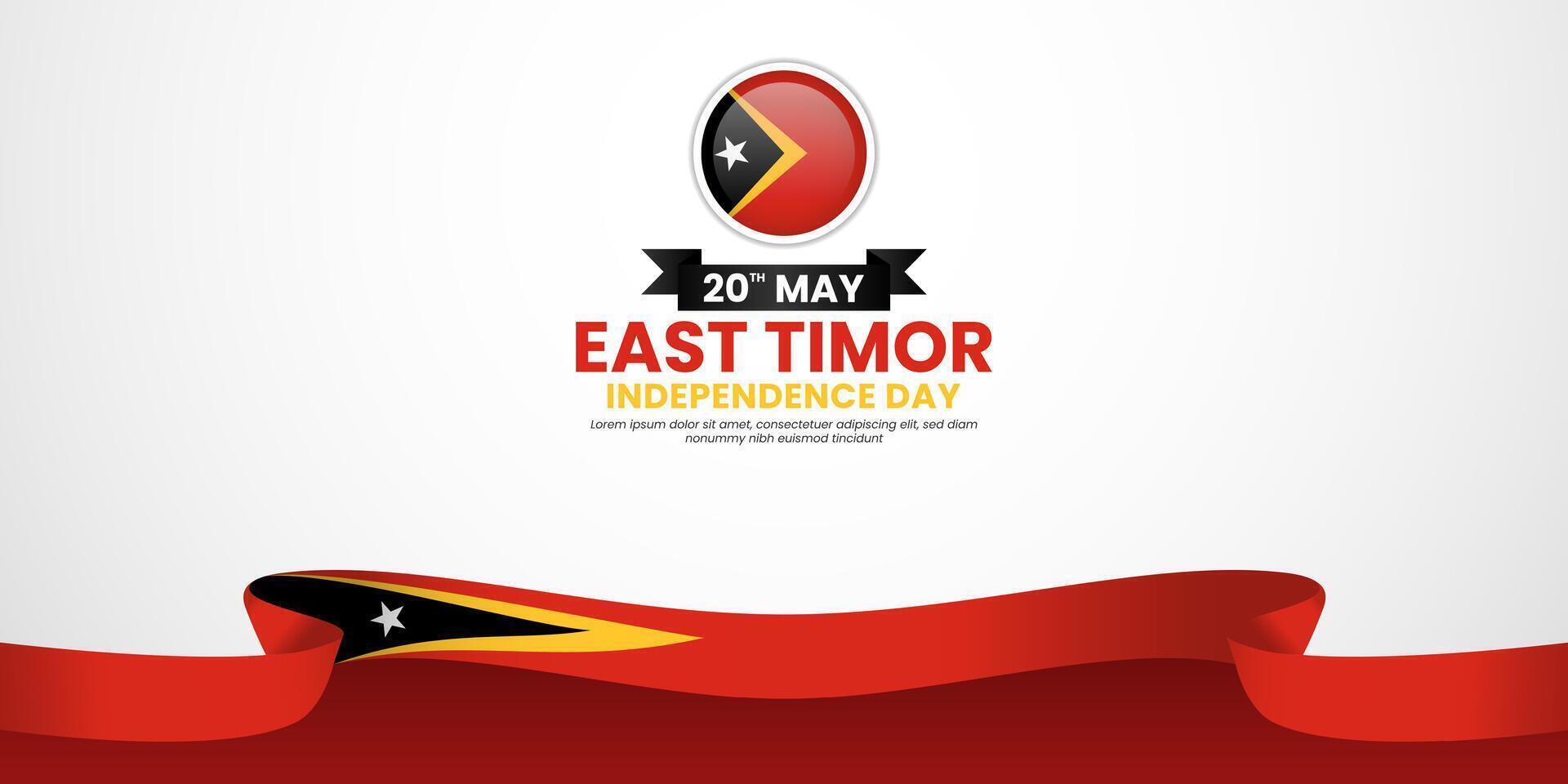 East Timor independence day RIbbon Flag background design with blank space area vector