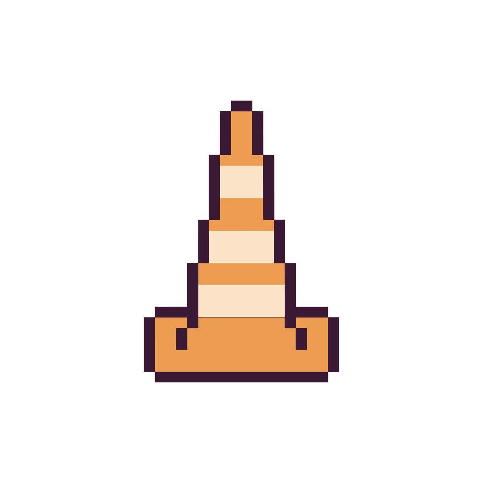 orange cone symbol vector