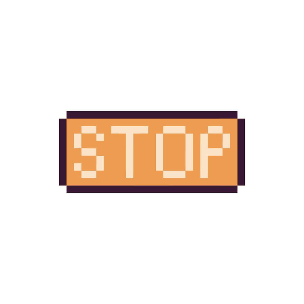 stop sign retro vector