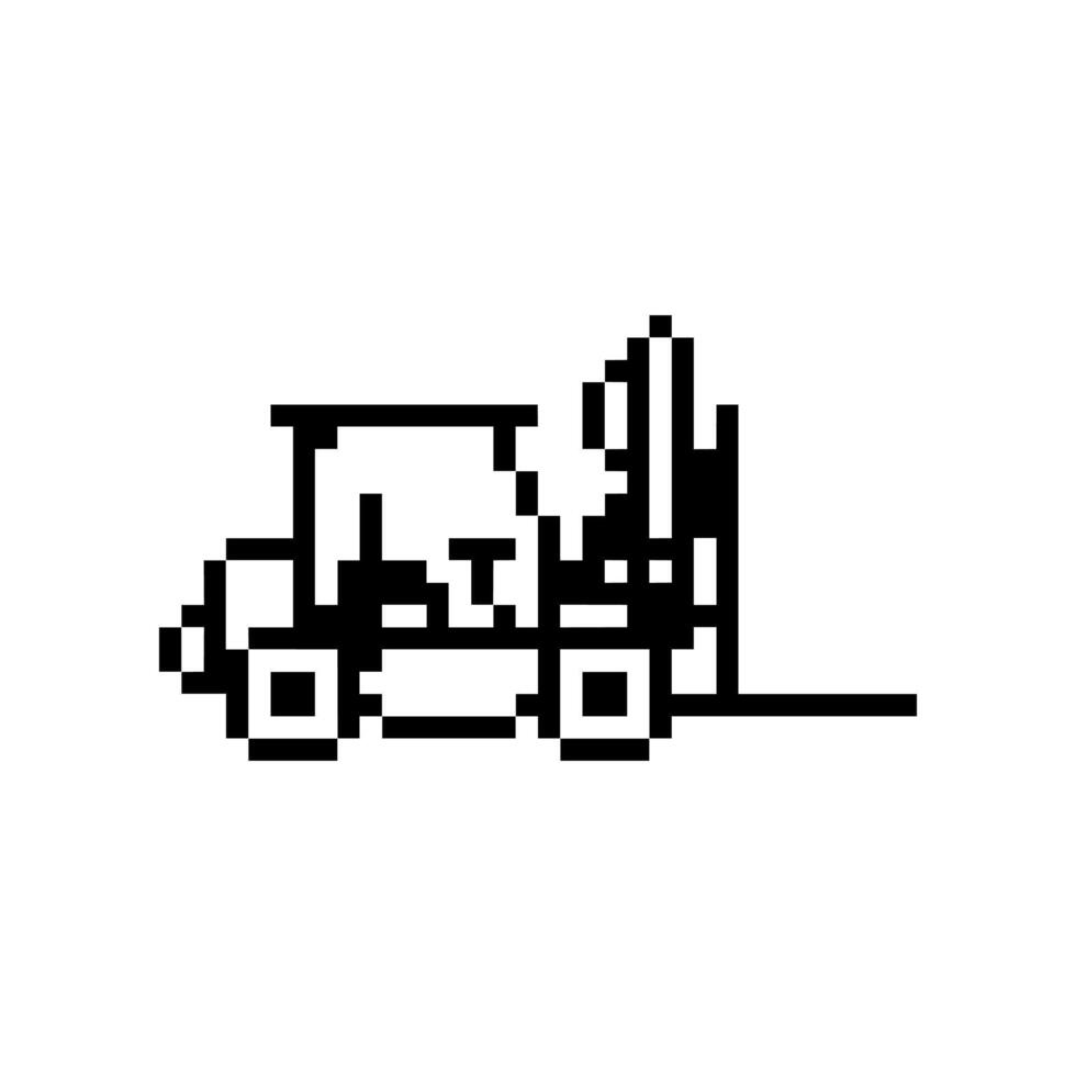 forklift pixel art vector