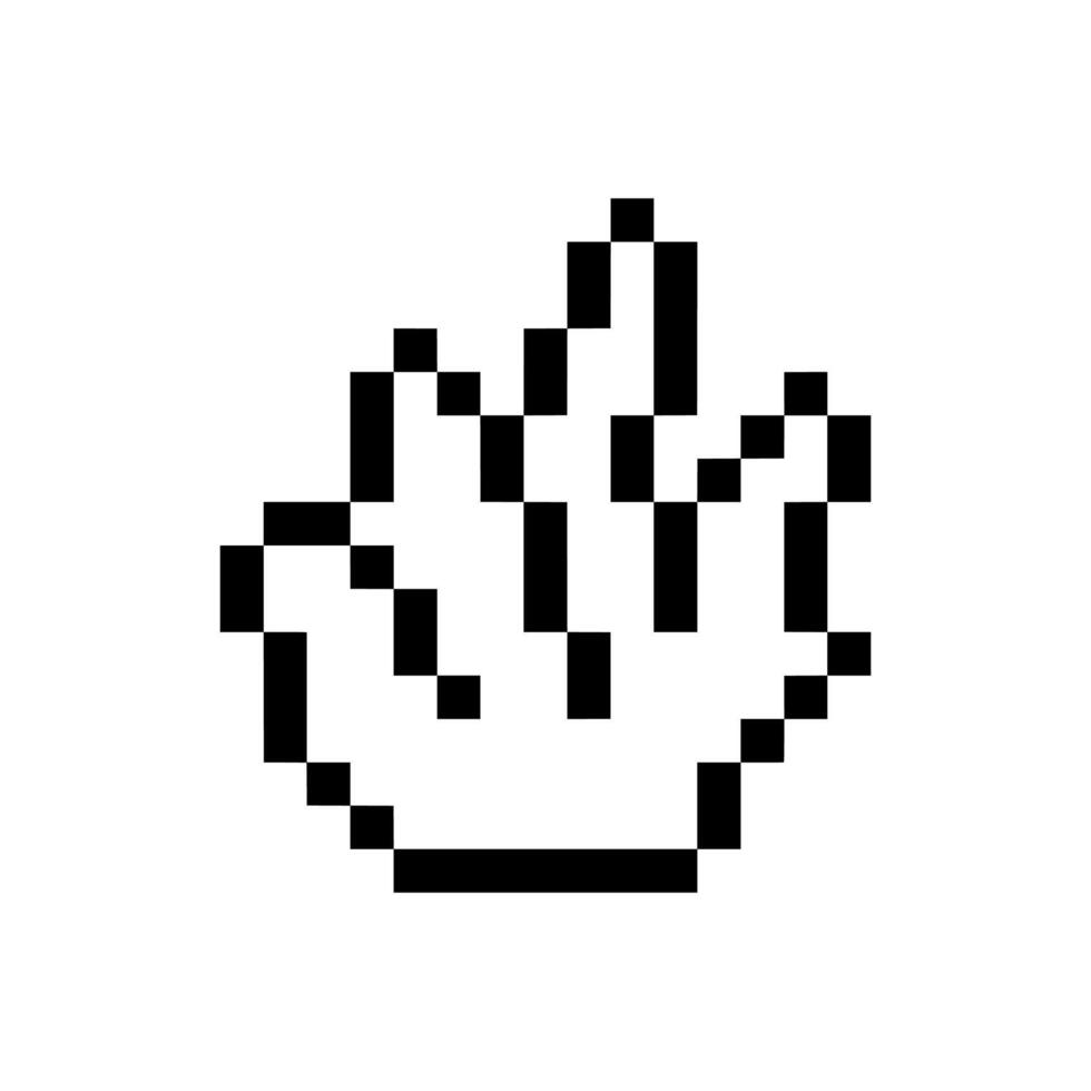 pixel art outline shape retro design vector
