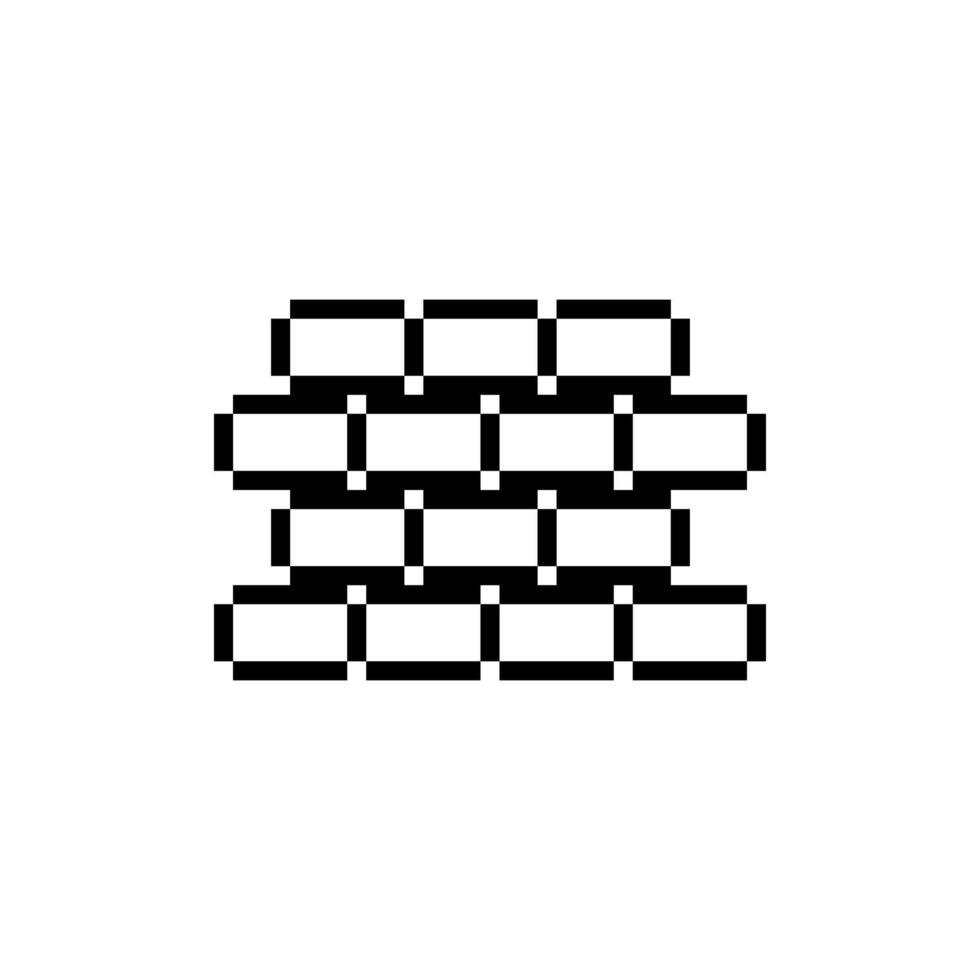 brick pixel art vector