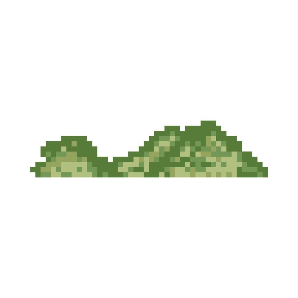 pixel art green flora retro tone vector