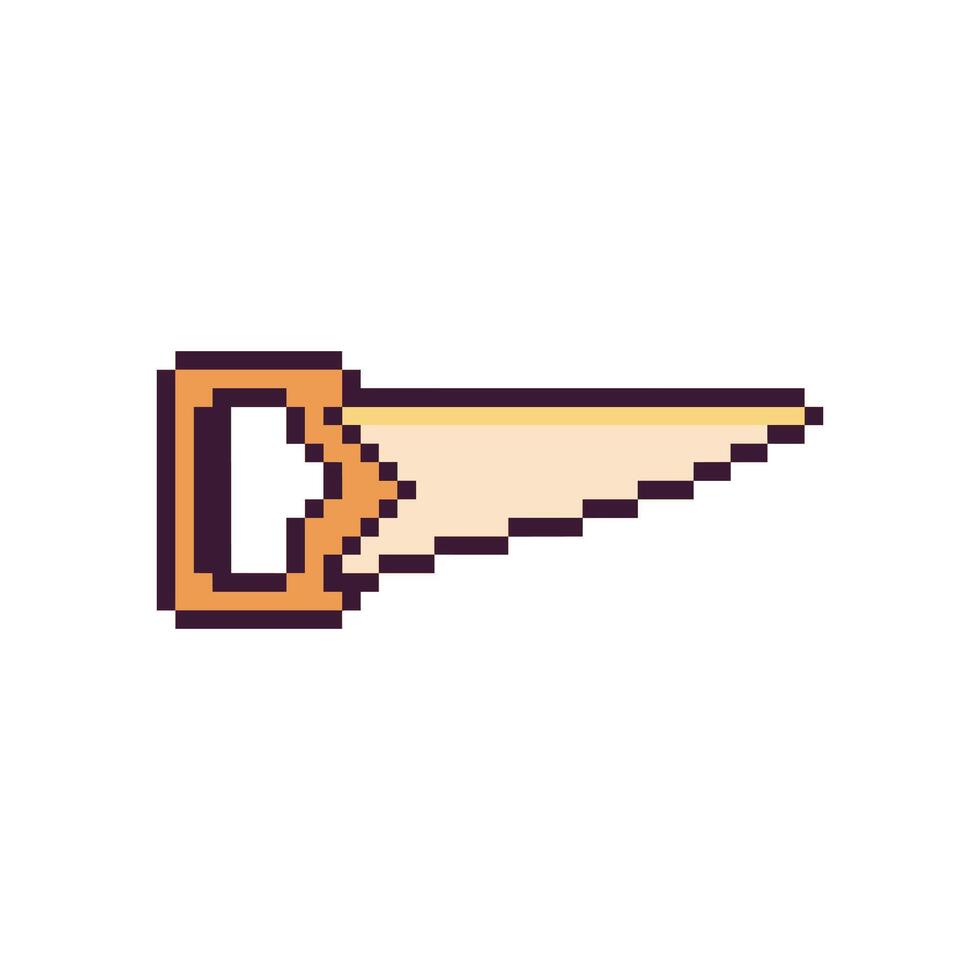 saw pixel art vector