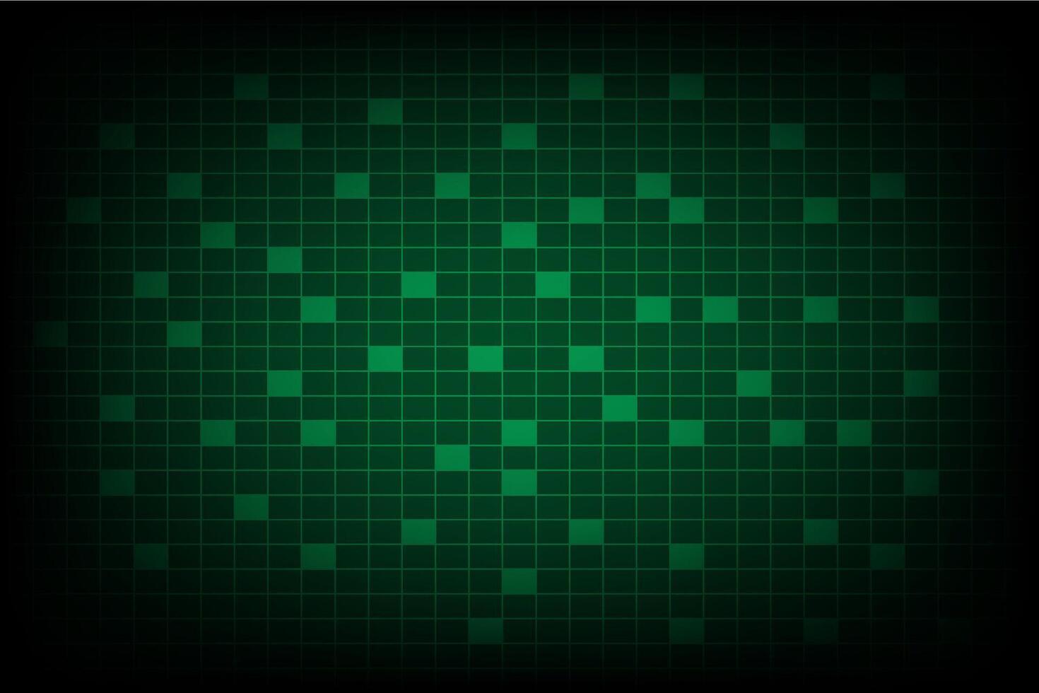 Abstract green digital grids perspective design background vector